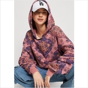Free People It's A Vibe Printed Hoodie